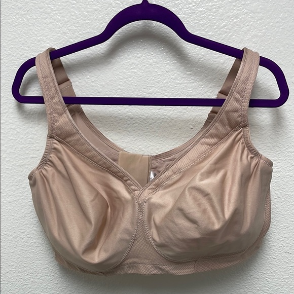 Glamorise Sport Women's Beige Full Coverage Bra 48D - Picture 1 of 9